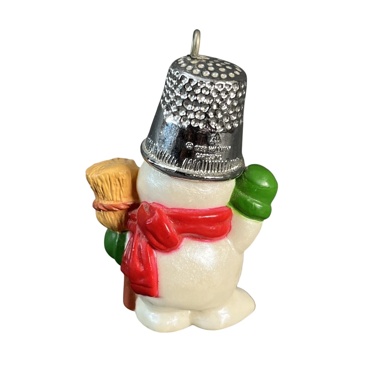 1988 Thimble Snowman Hallmark Ornament (Thimble) QX4054