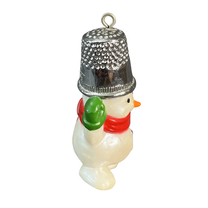1988 Thimble Snowman Hallmark Ornament (Thimble) QX4054