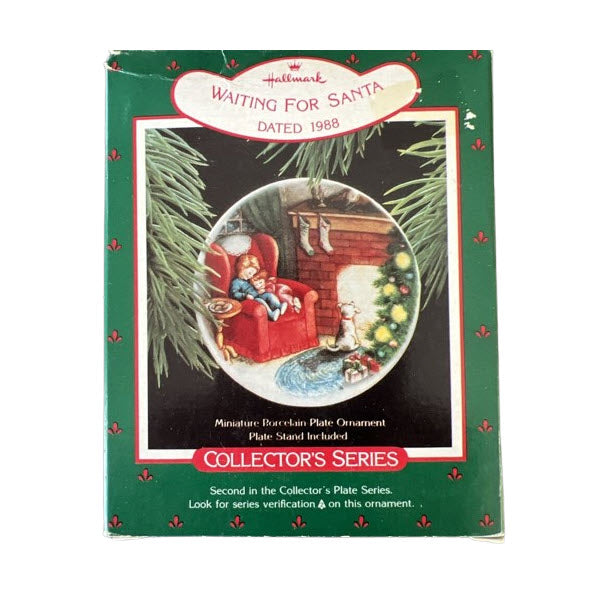 1988 Waiting for Santa Hallmark Ornament (Collector's Plate) QX4061