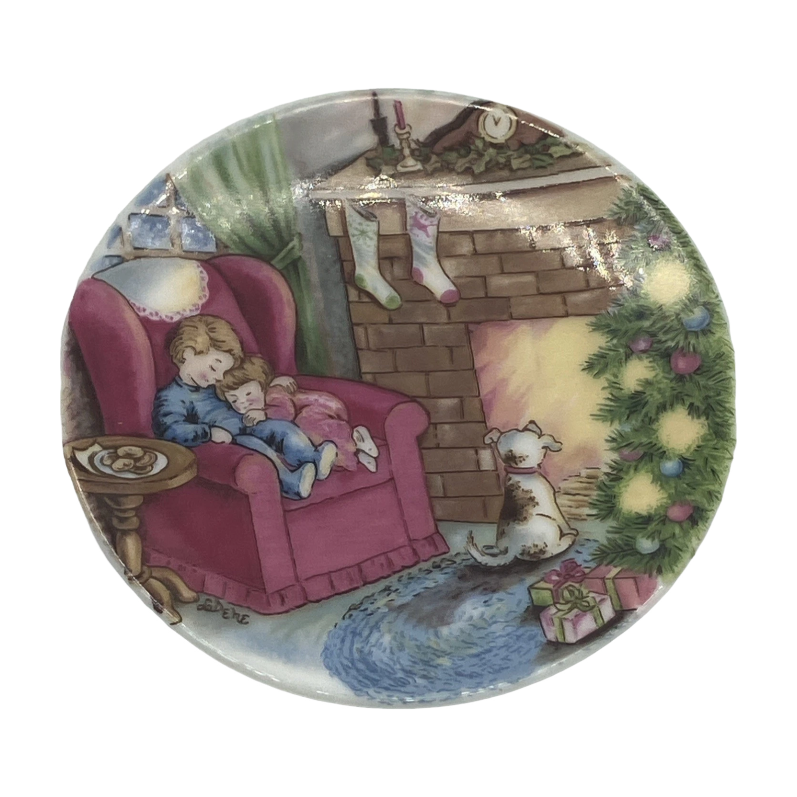 1988 Waiting for Santa Hallmark Ornament (Collector's Plate) QX4061 Image1