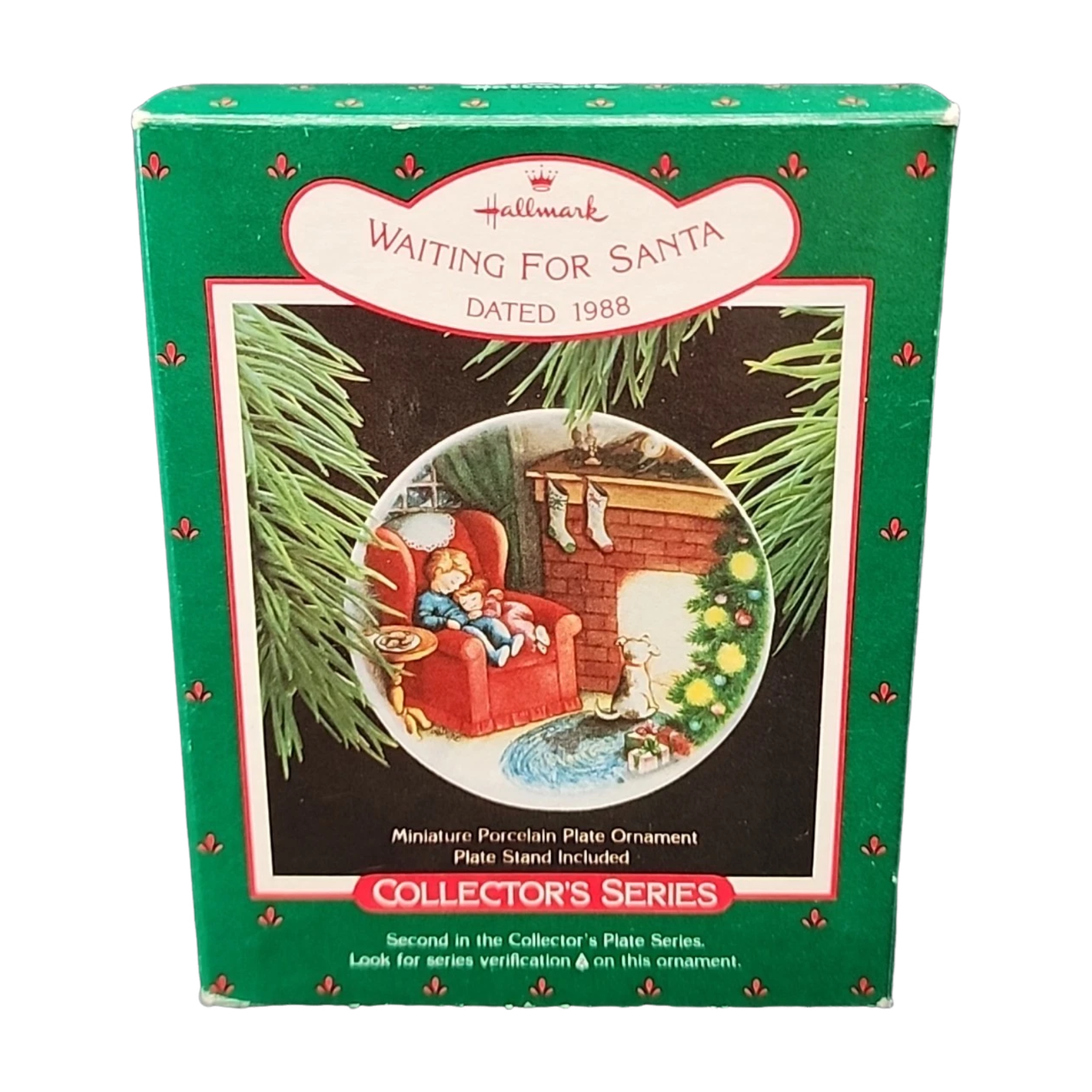1988 Waiting for Santa Hallmark Ornament (Collector's Plate) QX4061 Image2