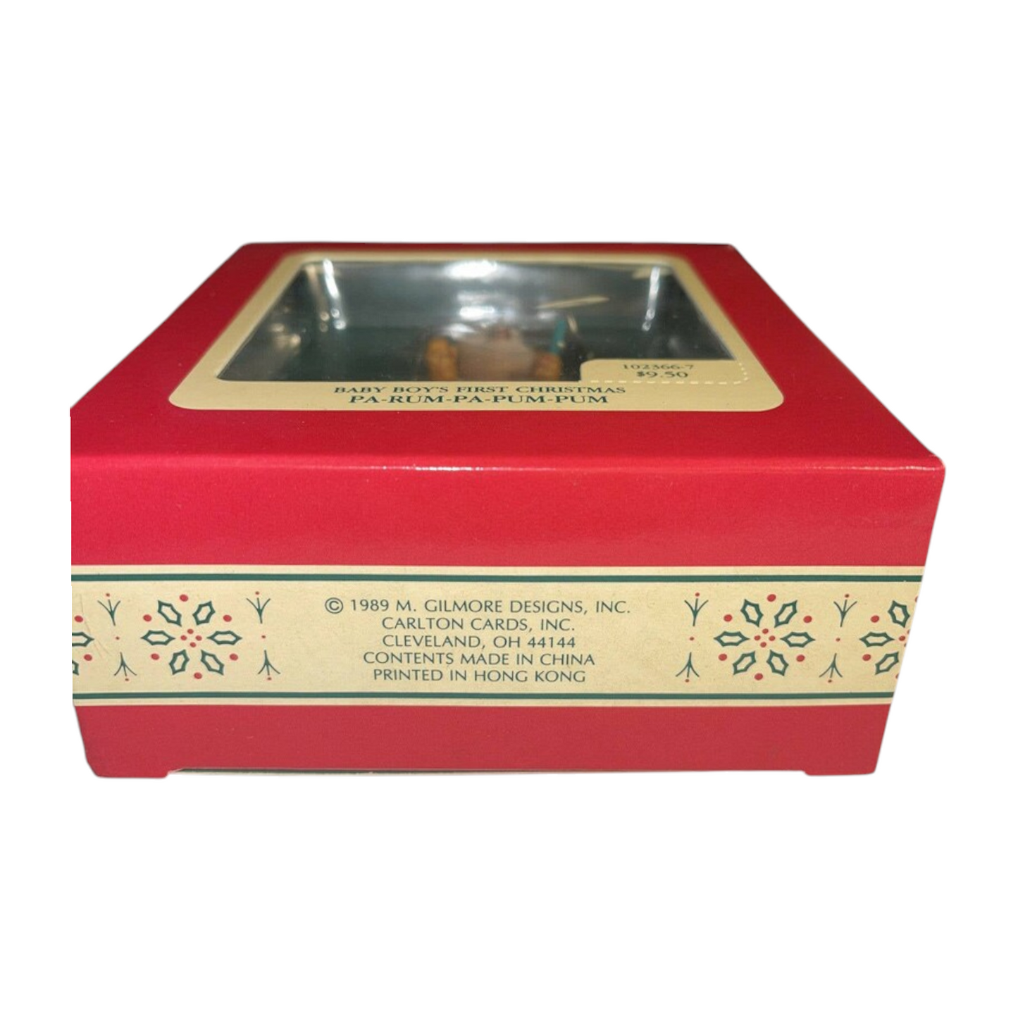 1989 Baby Boy's First Christmas - Pa-Rum-Pa-Pum-Pum Carlton Cards Ornaments (Teddy Bear) 102366-7