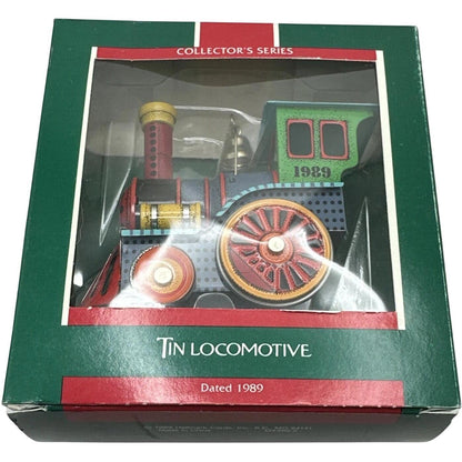 1989 Blue Locomotive Hallmark Ornament (Noel R.R.) QXM5762