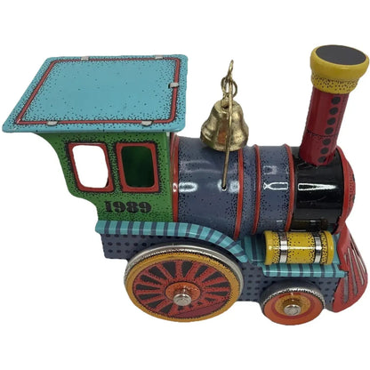 1989 Blue Locomotive Hallmark Ornament (Noel R.R.) QXM5762