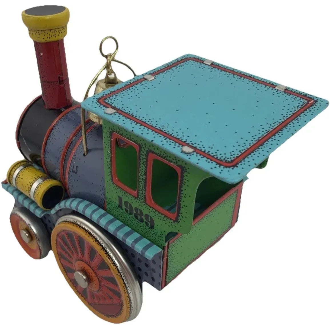 1989 Blue Locomotive Hallmark Ornament (Noel R.R.) QXM5762