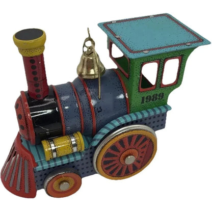 1989 Blue Locomotive Hallmark Ornament (Noel R.R.) QXM5762