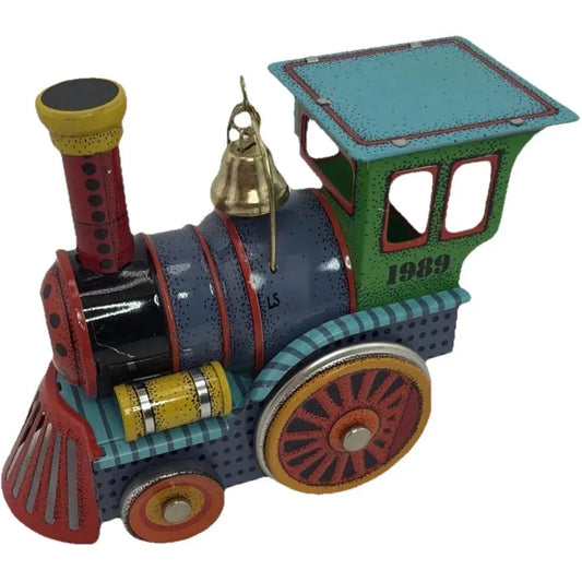 1989 Blue Locomotive Hallmark Ornament (Noel R.R.) QXM5762