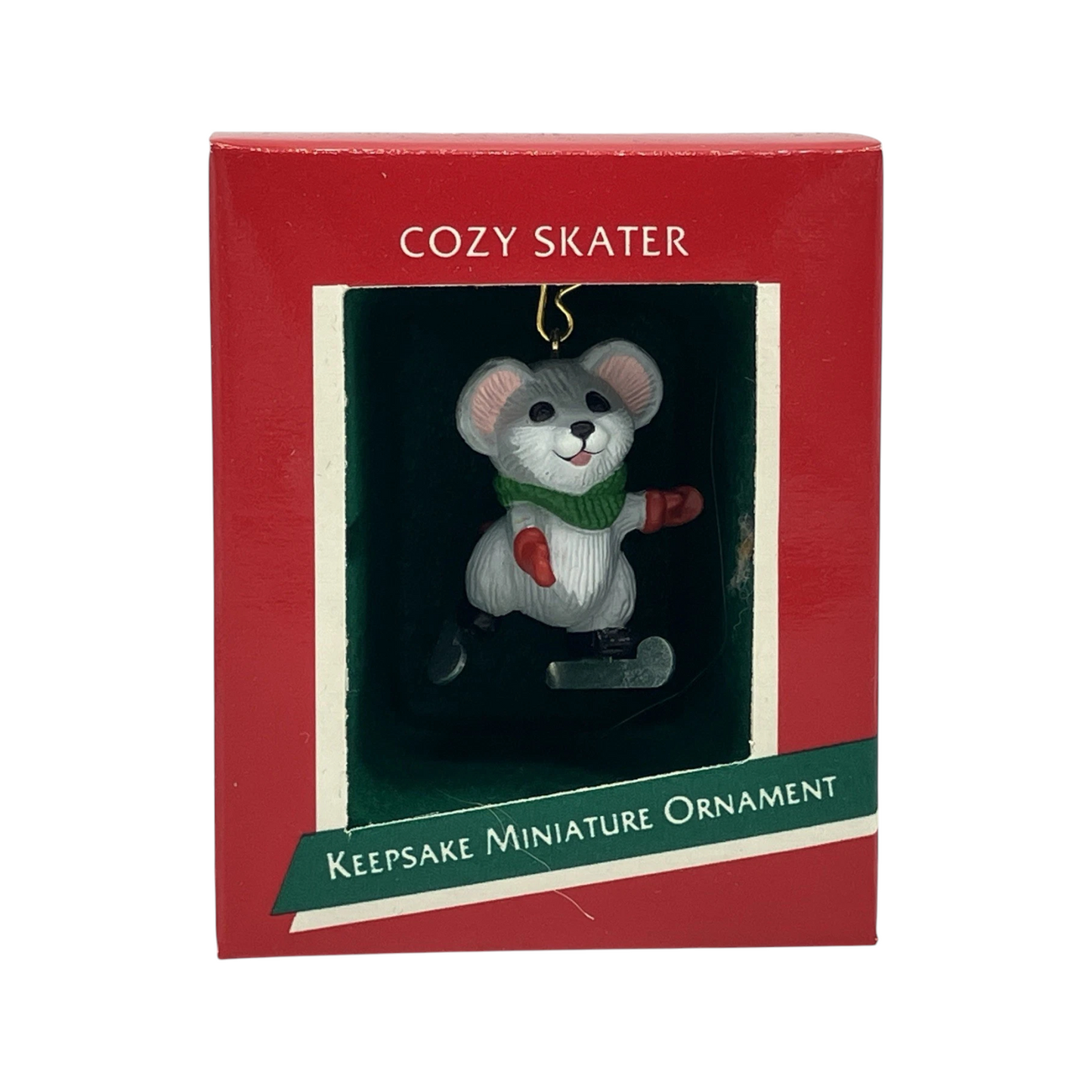 1989 Cozy Skater Hallmark Ornament (Mouse) QXM5735