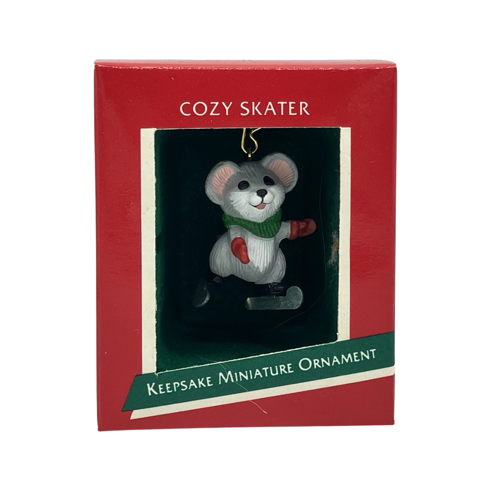 1989 Cozy Skater Hallmark Ornament (Mouse) QXM5735