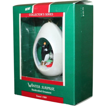 1989 Decorating Tree Hallmark Ornament (Winter Surprise) QX4272