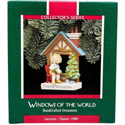 1989 Frohliche Weihnachten Hallmark Ornament (Windows of the World) QX4625
