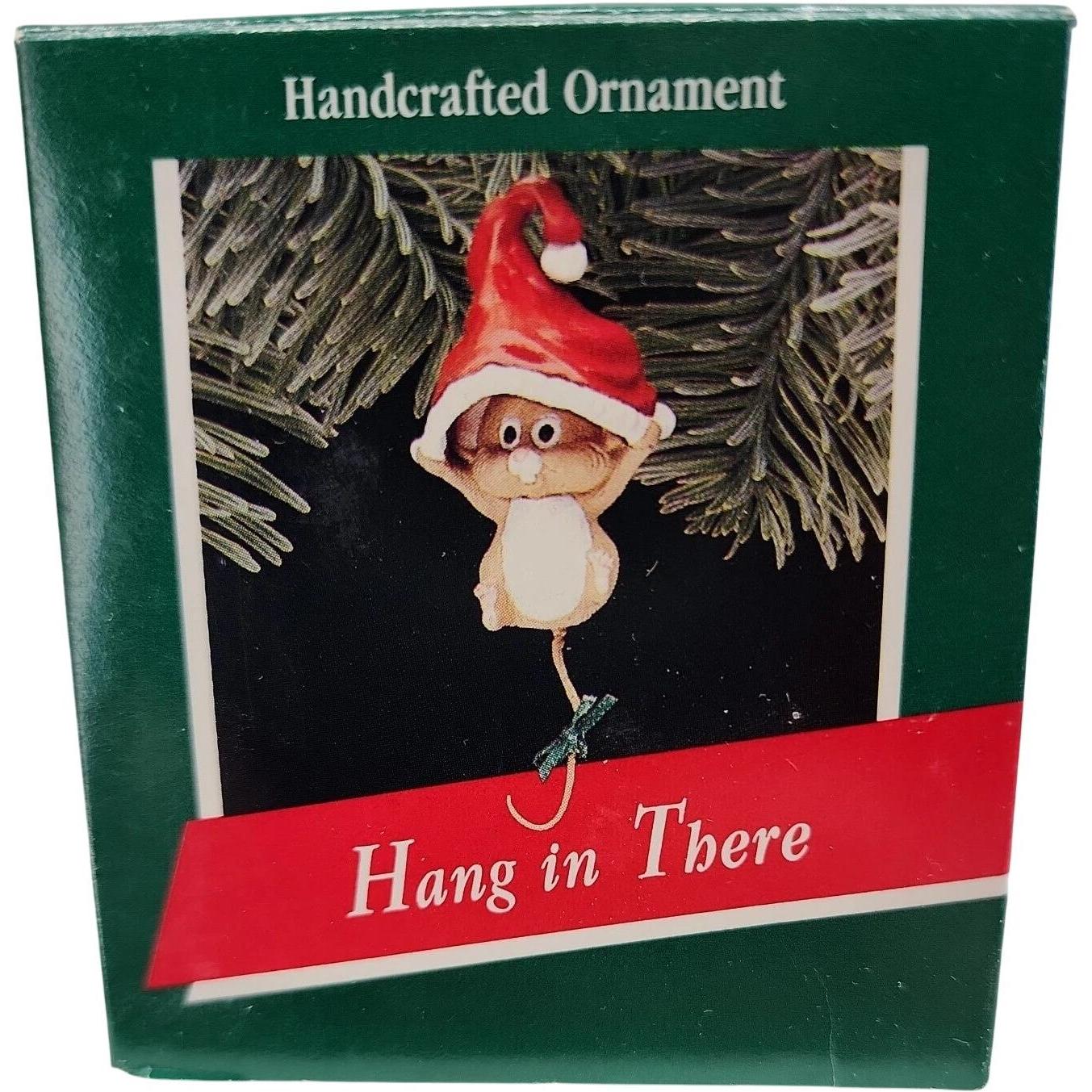 1989 Hang in There Hallmark Ornament (Mouse) QX4305