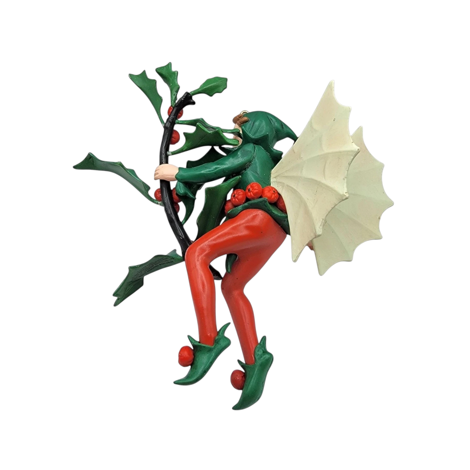 1989 Holly Fairy - First in the "A Festival of Flower Fairies" Series Enesco Ornament (Fairy Angel) 565199