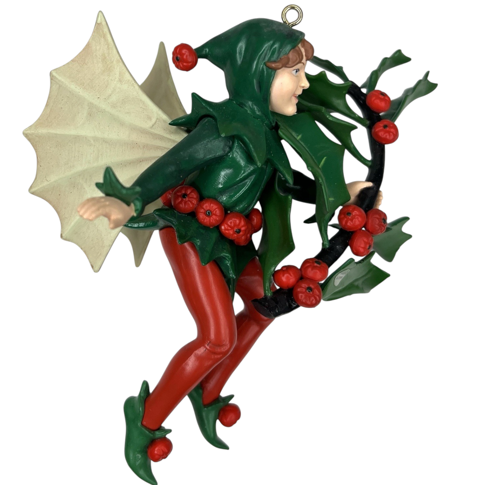 1989 Holly Fairy - First in the "A Festival of Flower Fairies" Series Enesco Ornament (Fairy Angel) 565199