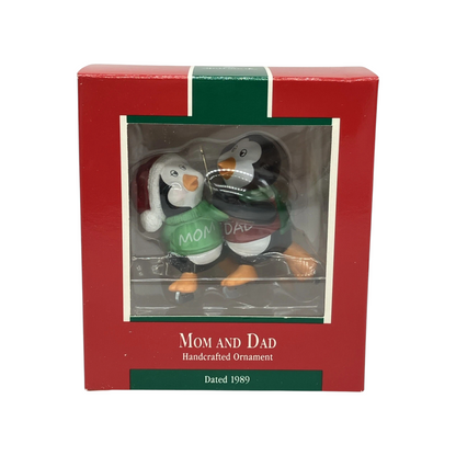 1989 Mom and Dad Hallmark Ornament (Penguins) QX4425