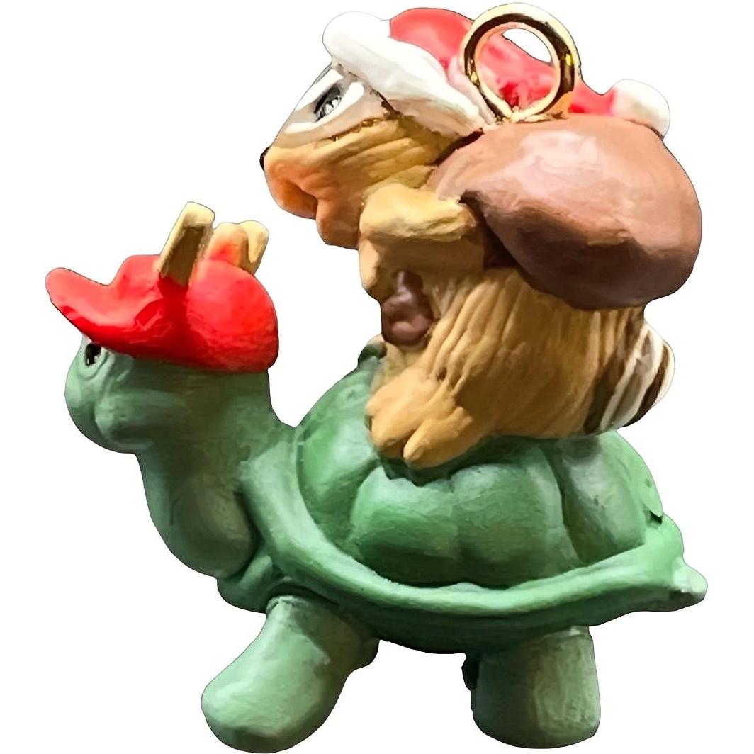 1989 Slow Motion - Turtle and Squarel Hallmark Ornament (Animal) QXM5752