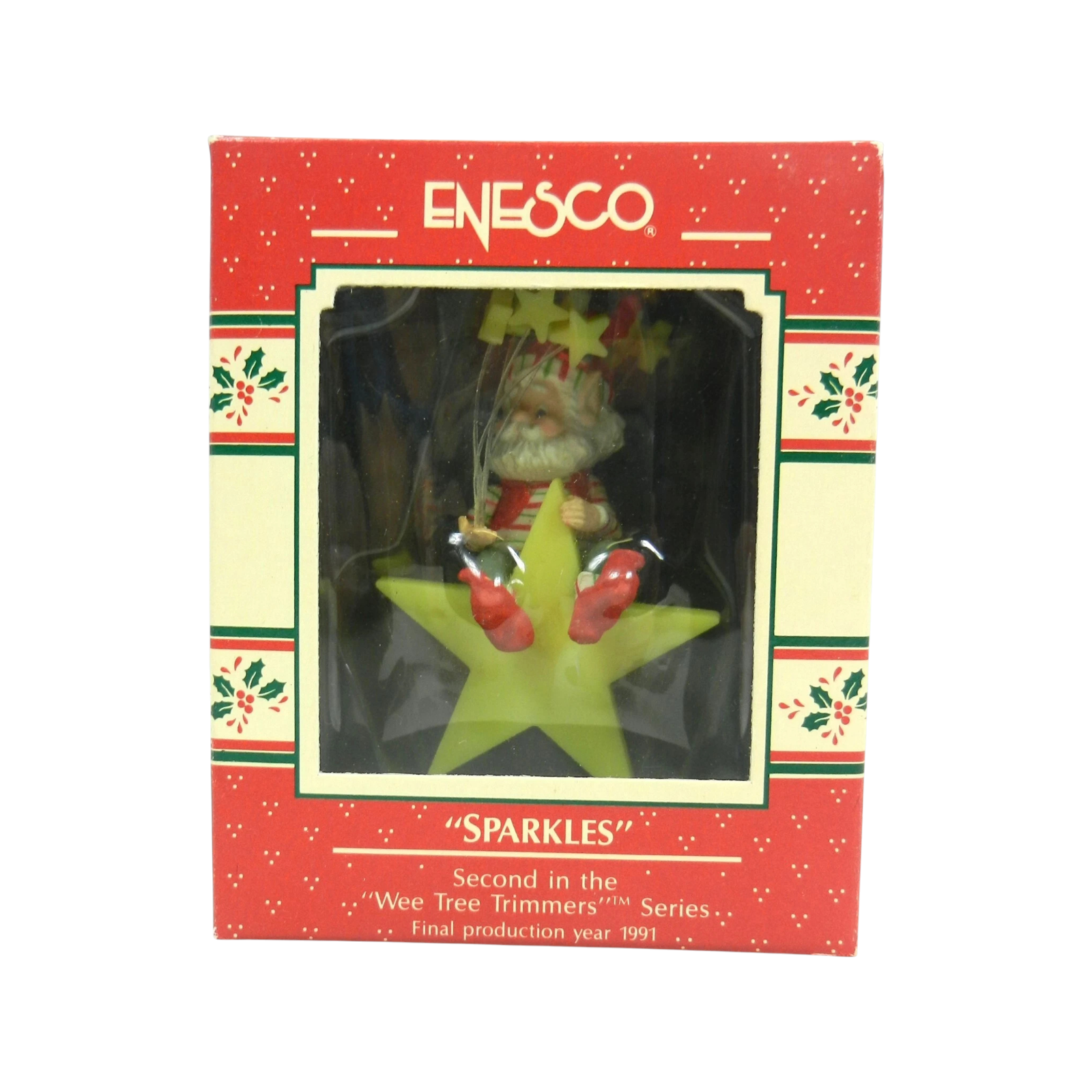 1989 "Sparkles" Second in the "Wee Tree Trimmers" Series Enesco Ornament (North Pole Tree Trimmers) 561843