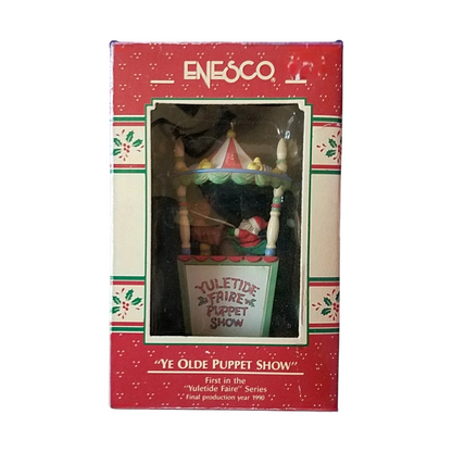 1989 "Ye Olde Puppet Show" First in the "Yuletide Faire" Series Enesco Ornament (Santa Claus) 562939