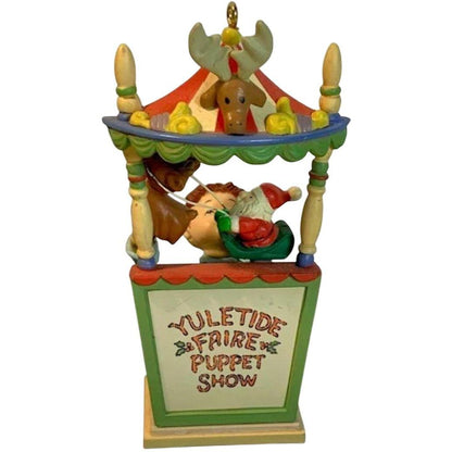 1989 "Ye Olde Puppet Show" First in the "Yuletide Faire" Series Enesco Ornament (Santa Claus) 562939