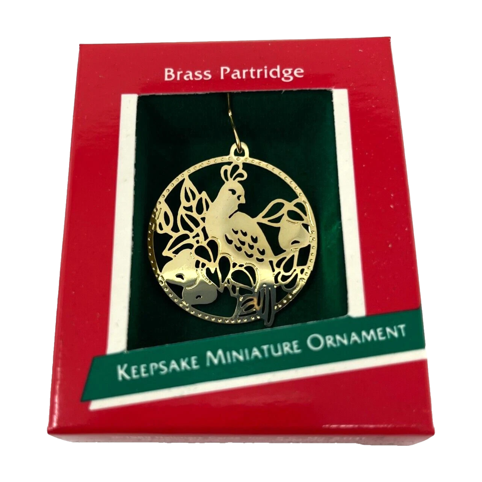 1989 Brass Partridge (Bird) Hallmark Ornament QXM572-5 Image2