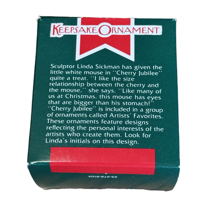 1989 Cherry Jubilee Hallmark Ornament (Mouse) QX4532 Image6