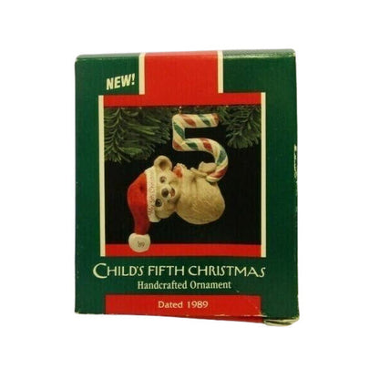 1989 Child's Fifth Christmas Hallmark Ornament (Child's Age Collection) QX5435