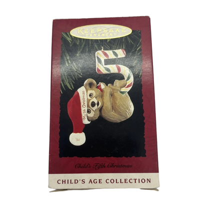 1989 Child's Fifth Christmas Hallmark Ornament (Child's Age Collection) QX5435 Image2