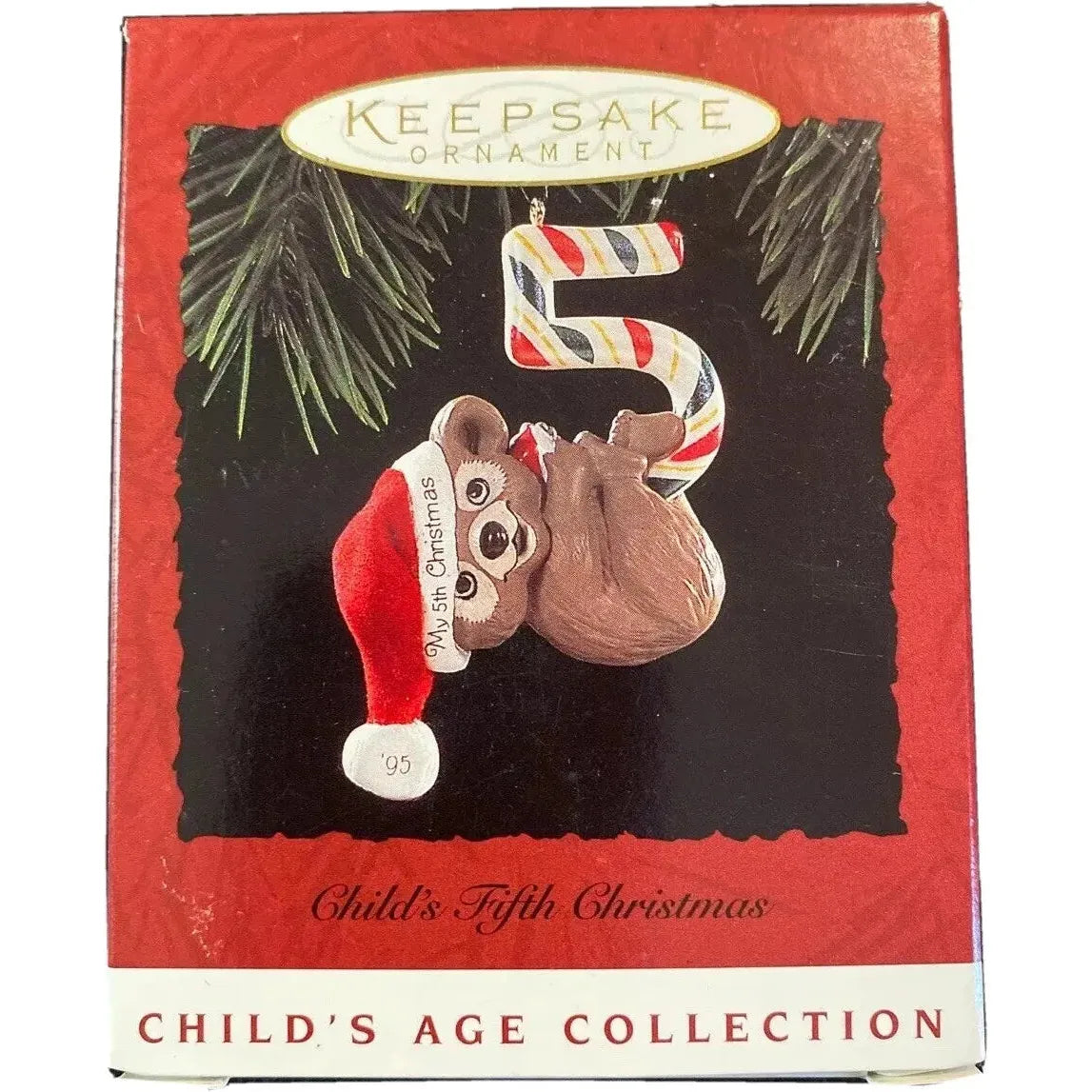 1989 Child's Fifth Christmas Hallmark Ornament (Child's Age Collection) QX5637