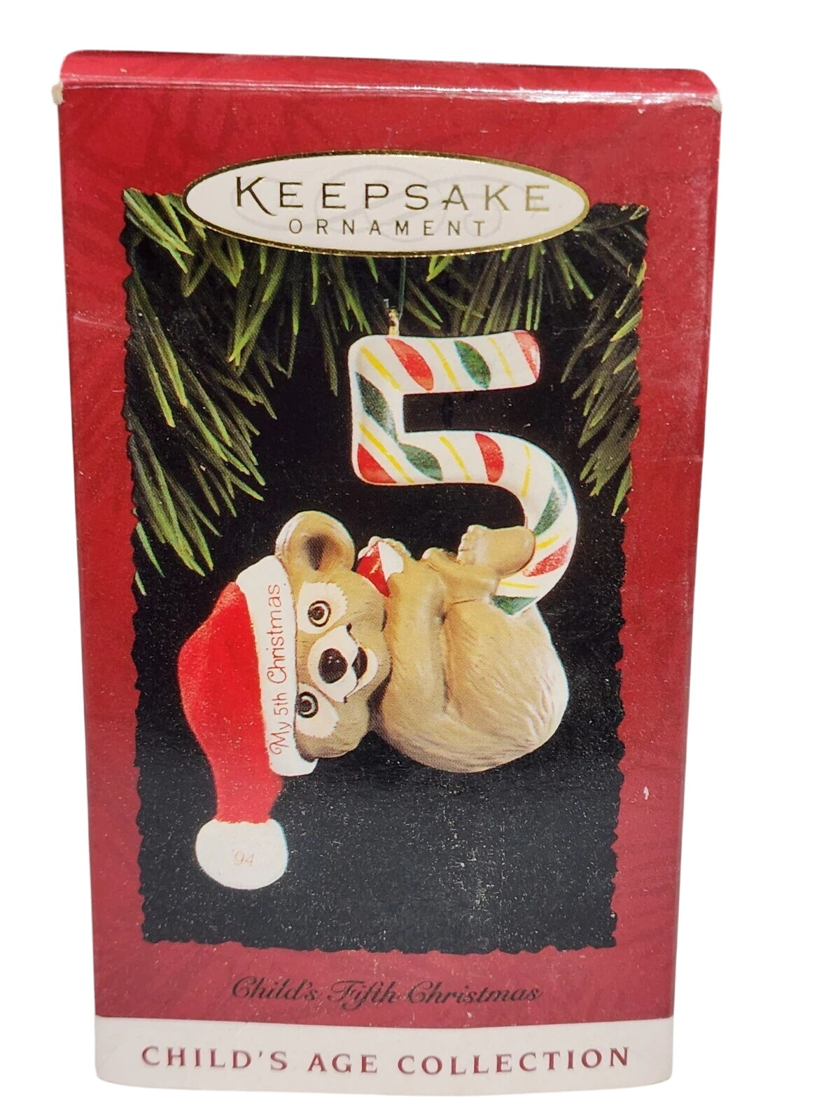 1989 Child's Fifth Christmas Hallmark Ornament (Child's Age Collection) QX5733