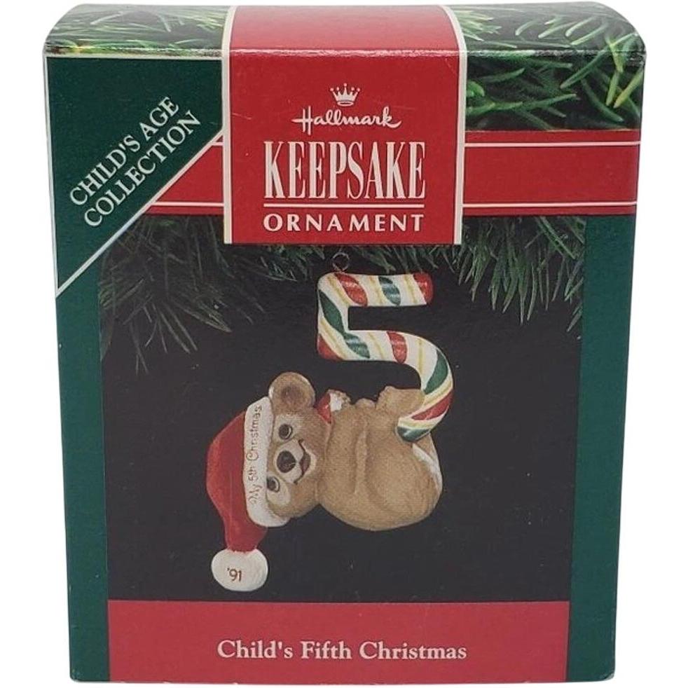 1989 Child's Fifth Christmas Hallmark Ornament (Child's Age) QX4909