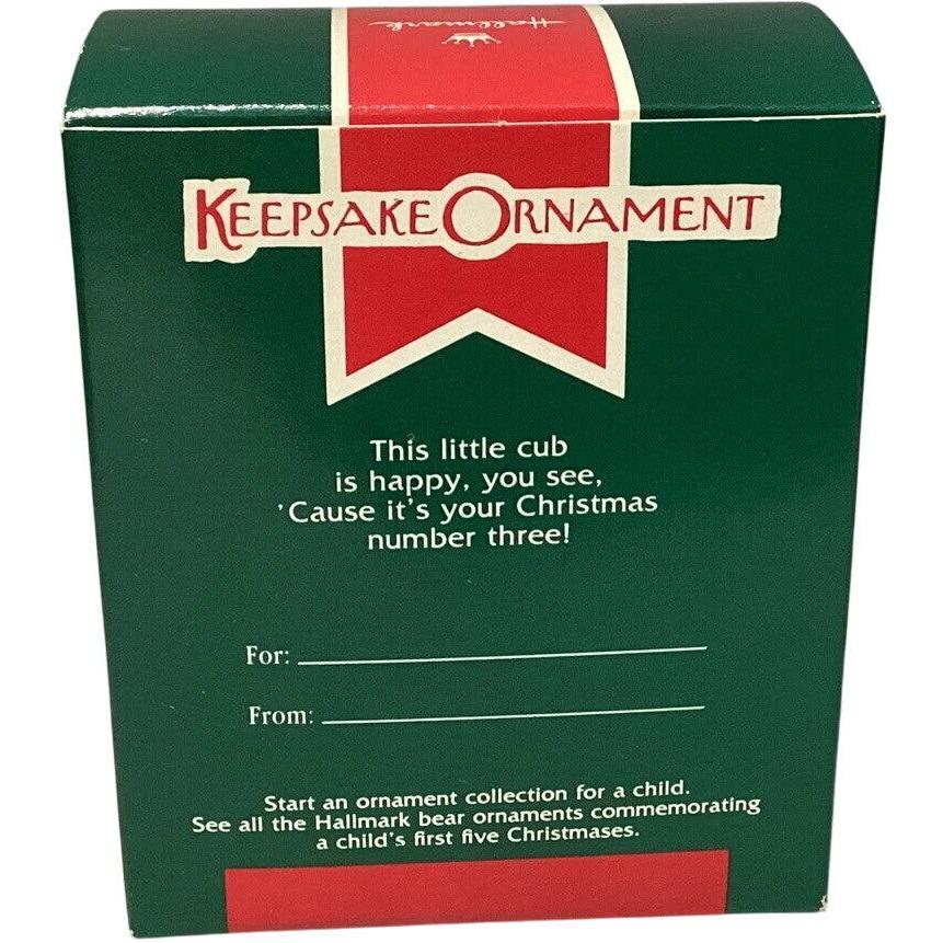 1989 Child's Third Christmas Hallmark Ornament (Child's Age Collection) QX4695