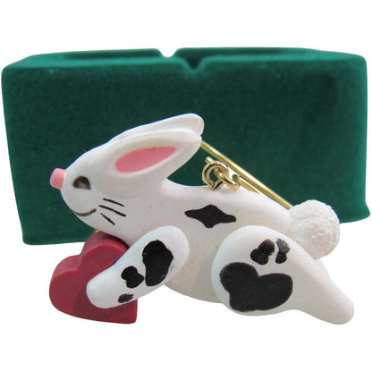 1989 Folk Art Bunny Hallmark Ornament (Rabbit) QXM5692