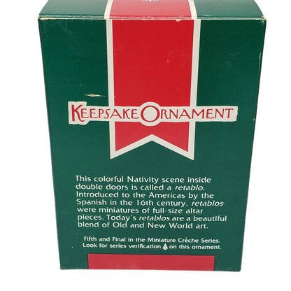 1989 Handcrafted Miniature Creche Hallmark Ornament (Nativity) QX4592