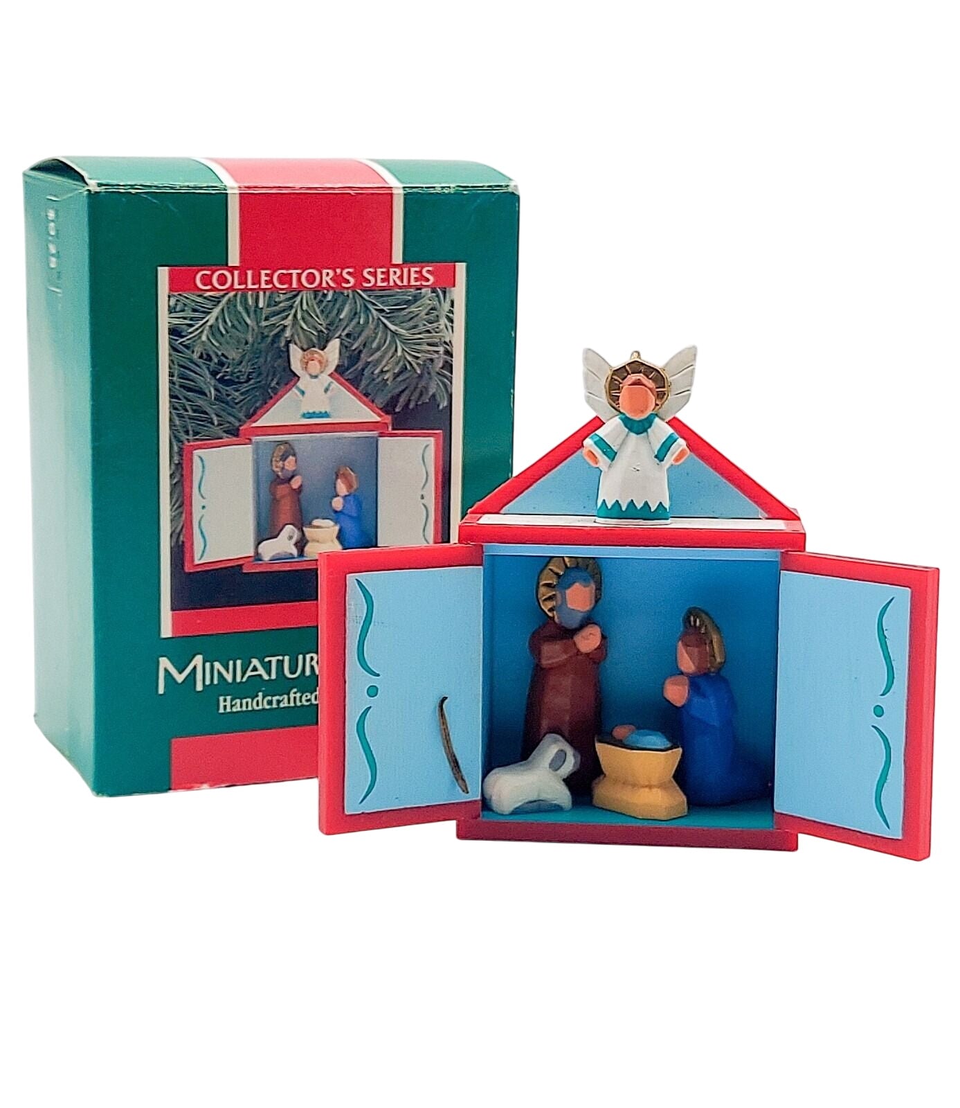 1989 Handcrafted Miniature Creche Hallmark Ornament (Nativity) QX4592