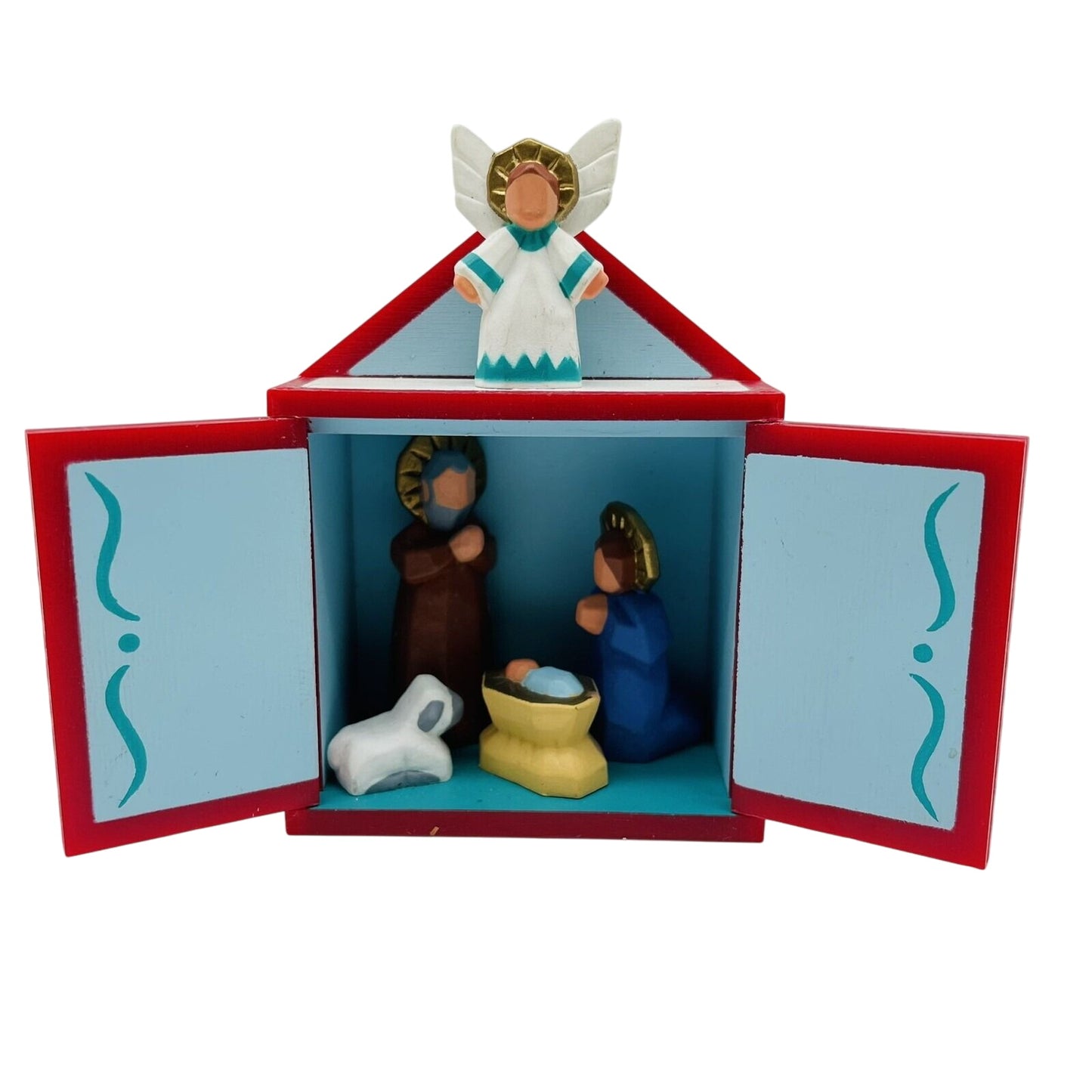1989 Handcrafted Miniature Creche Hallmark Ornament (Nativity) QX4592