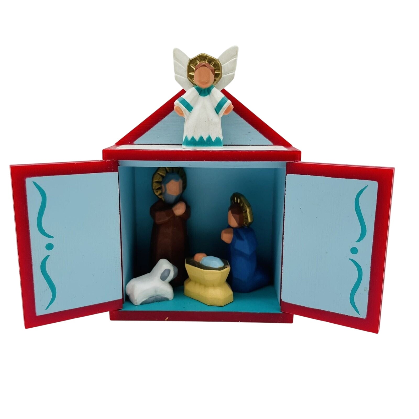 1989 Handcrafted Miniature Creche Hallmark Ornament (Nativity) QX4592