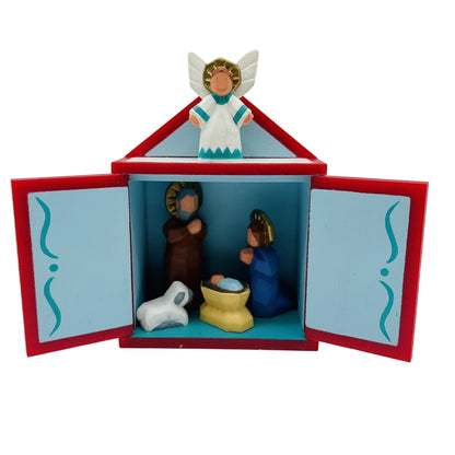 1989 Handcrafted Miniature Creche Hallmark Ornament (Nativity) QX4592