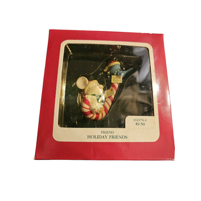 1989 Holiday Friends (Mouse) Carlton Cards Heirloom Ornament 102376-4 Image2