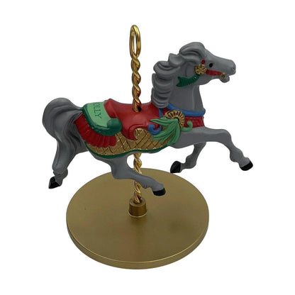 1989 Holly Hallmark Ornament (Christmas Carousel Horse) XPR9722 Image1