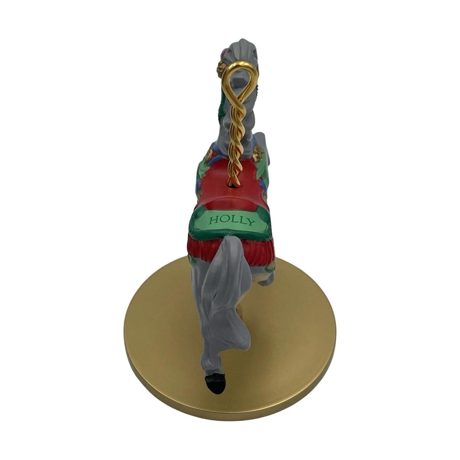 1989 Holly Hallmark Ornament (Christmas Carousel Horse) XPR9722 Image4