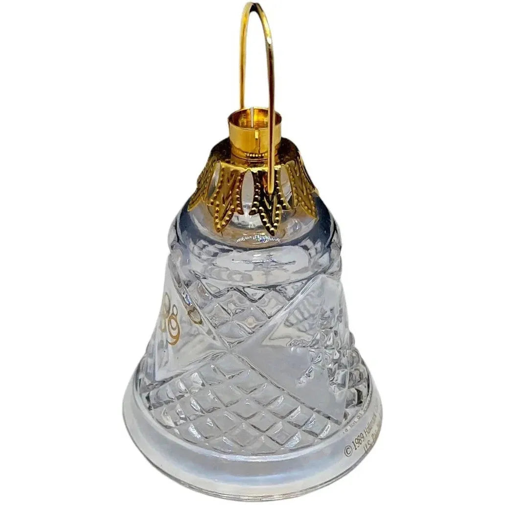1989 Lighted Lead Crystal - Holiday Bell Hallmark Ornament (Bell) QLX7222