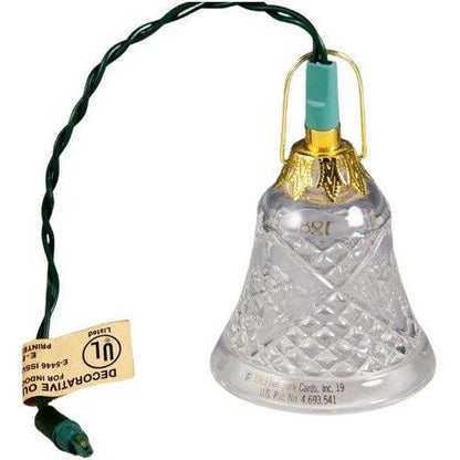 1989 Lighted Lead Crystal - Holiday Bell Hallmark Ornament (Bell) QLX7222