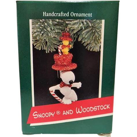 1989 Snoopy and Woodstock Top Hat Hallmark Ornament (Peanuts) QX4332
