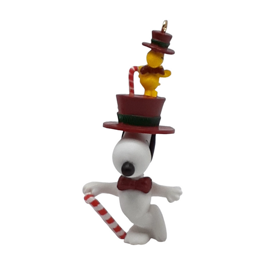 1989 Snoopy and Woodstock Top Hat Hallmark Ornament (Peanuts) QX4332 Image1
