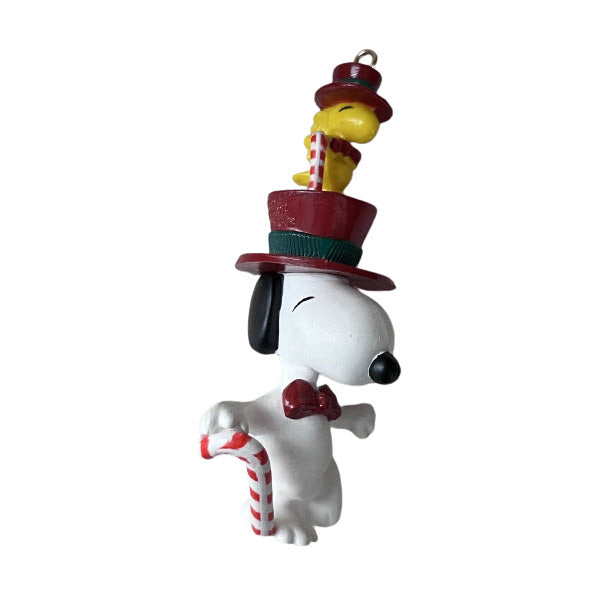 1989 Snoopy and Woodstock Top Hat Hallmark Ornament (Peanuts) QX4332