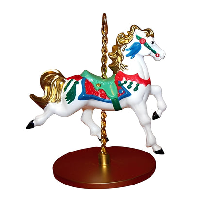 1989 Snow Hallmark Ornament (Christmas Carousel Horse) XPR9719