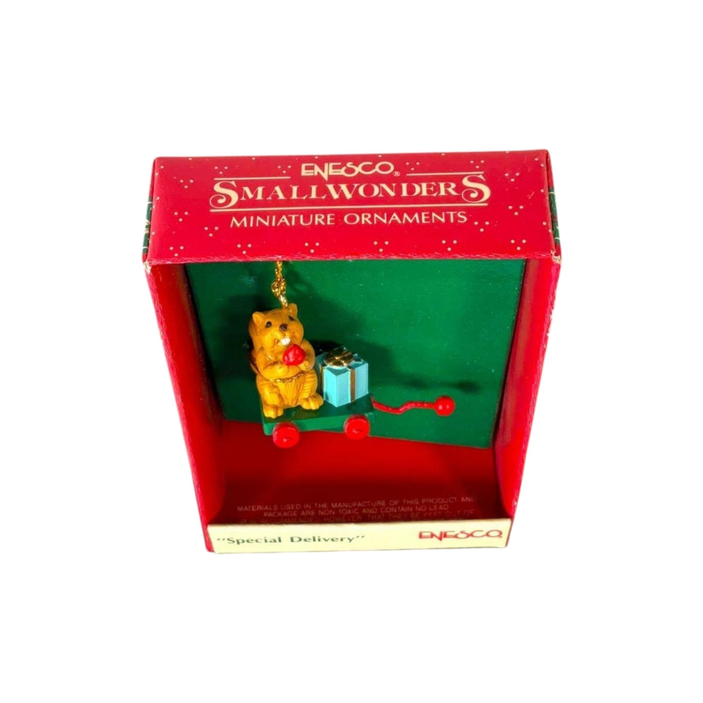 1989 Special Delivery Beaver Enesco Ornament 566713 Image4