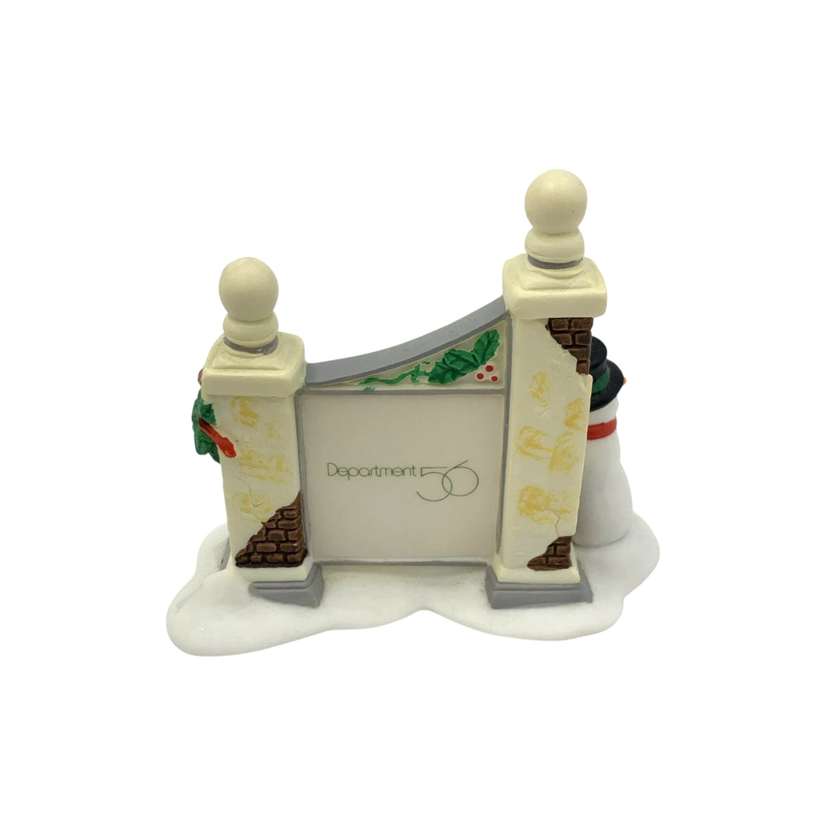 1989 Village Sign with Snowman Heritage Village Series – Department 56, Item #1341354 Image4