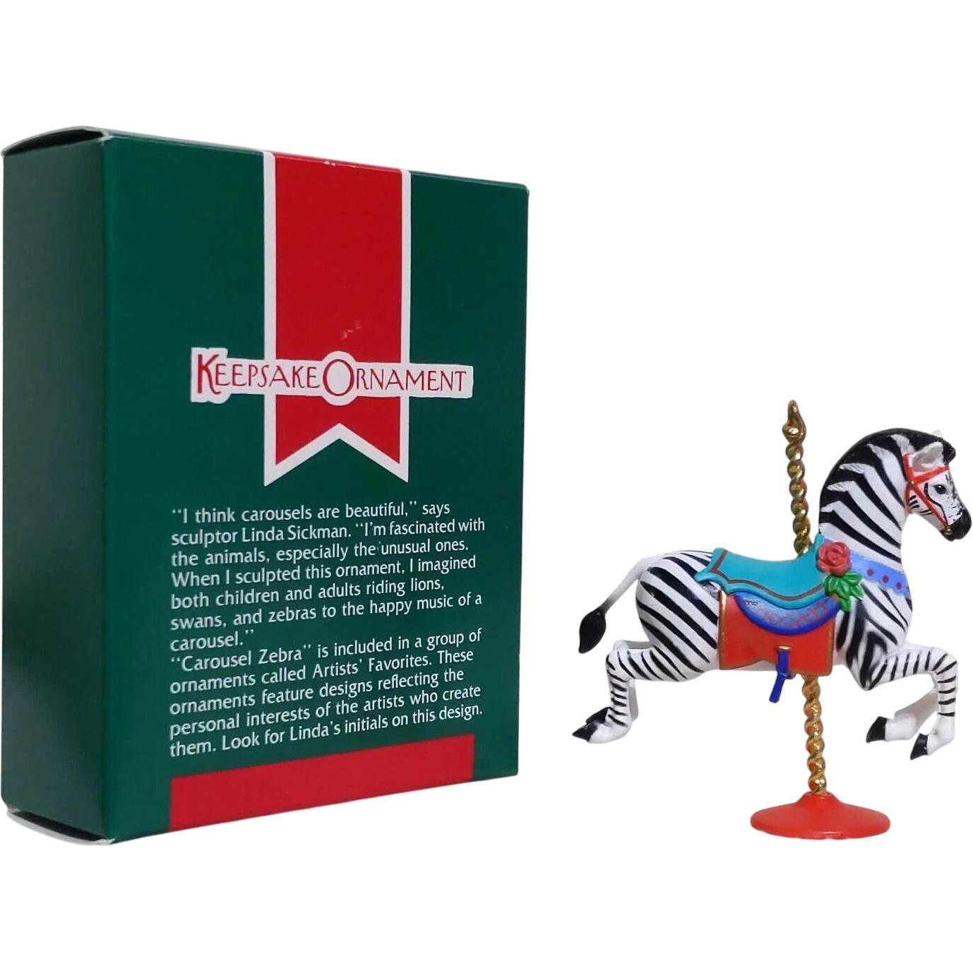 1989Carousel Zebra Hallmark Ornament (Carousel Horse) QX4515