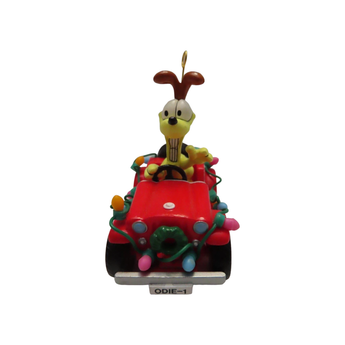 1990 4x4 Holiday Fun - Third Issue in the "Here Comes ODIE" Series Enesco Ornament (Garfield) 580783 Image3
